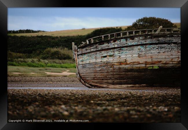 Beached Wreck Framed Print by Mark ODonnell