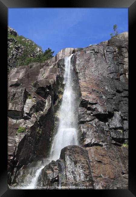 Norway waterfall  Framed Print by Mark ODonnell