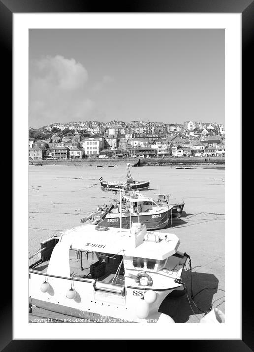 St Ives Harbour  Framed Mounted Print by Mark ODonnell