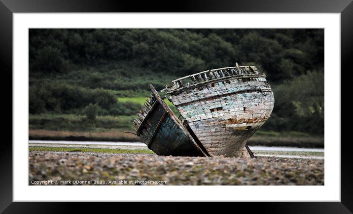 Wales Ship Wreck Framed Mounted Print by Mark ODonnell