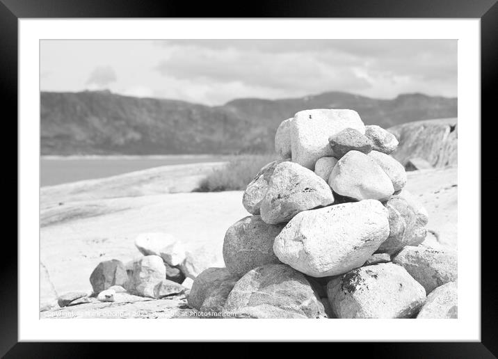 Norway - Rocks by waters edge Framed Mounted Print by Mark ODonnell