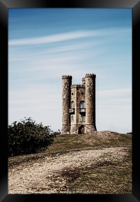 Broadway Tower - A Folly In the Heart Of The Cotsw Framed Print by Peter Greenway