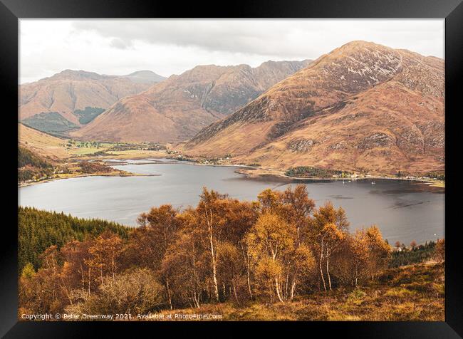 The 'Five Sisters' Viewpoint In The Scottish Highl Framed Print by Peter Greenway