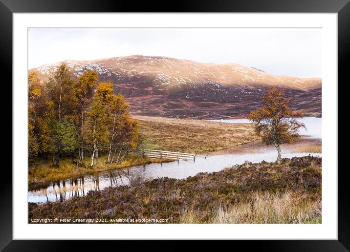 Loch Tarff at Autumn, Scottish Highlands Framed Mounted Print by Peter Greenway