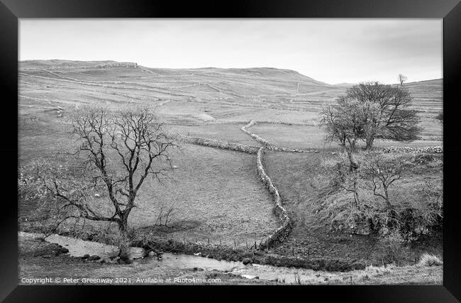 The Landscape Around Malham Cove Framed Print by Peter Greenway