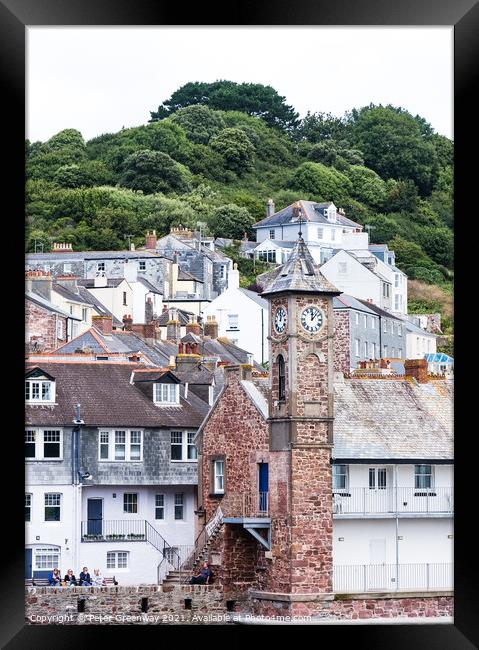 Clocktower Cawsand in Cornwall Framed Print by Peter Greenway