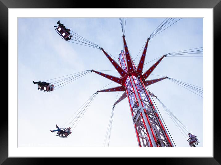 'Swinging Chairs' Fairground Ride At St Giles Fun Fair, Oxford Framed Mounted Print by Peter Greenway