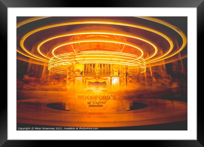 The Carousel At St Giles, Oxford Framed Mounted Print by Peter Greenway