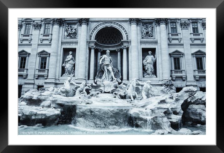 The Trevi Fountain, Rome, Italy Framed Mounted Print by Peter Greenway