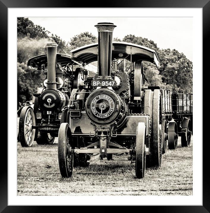 Burrell Road Locomotive at Bloxham Steam Rally Framed Mounted Print by Peter Greenway
