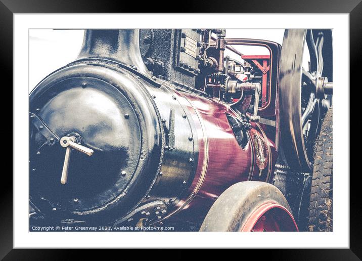Traction Engine At Bloxham Steam Rally Framed Mounted Print by Peter Greenway