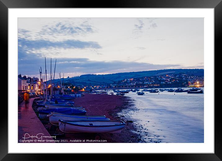 Shaldon Seafront In Long Exposure Framed Mounted Print by Peter Greenway