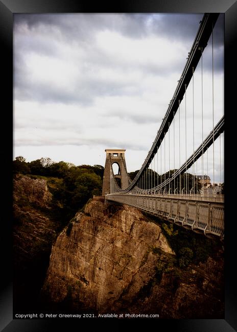 Clifton Suspension  Bridge Avon Framed Print by Peter Greenway