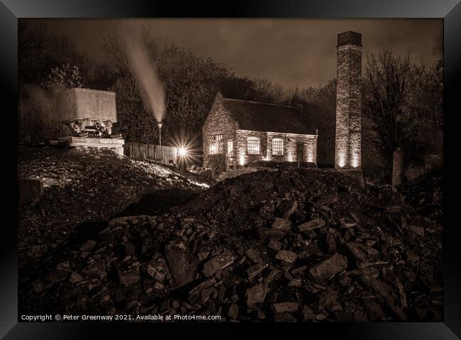 Heritage Black Country Landscape At Night Framed Print by Peter Greenway