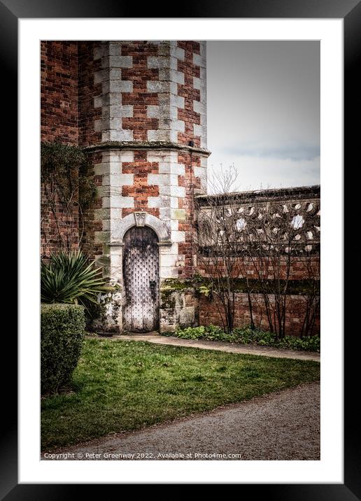 Turret Door At Charlecote Park House Framed Mounted Print by Peter Greenway