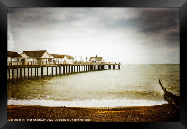 The Pier At Southwold, Suffolk Framed Print by Peter Greenway
