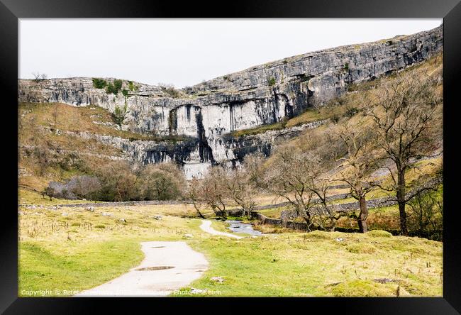 Malham Cove in Winter, North Yorkshire Framed Print by Peter Greenway