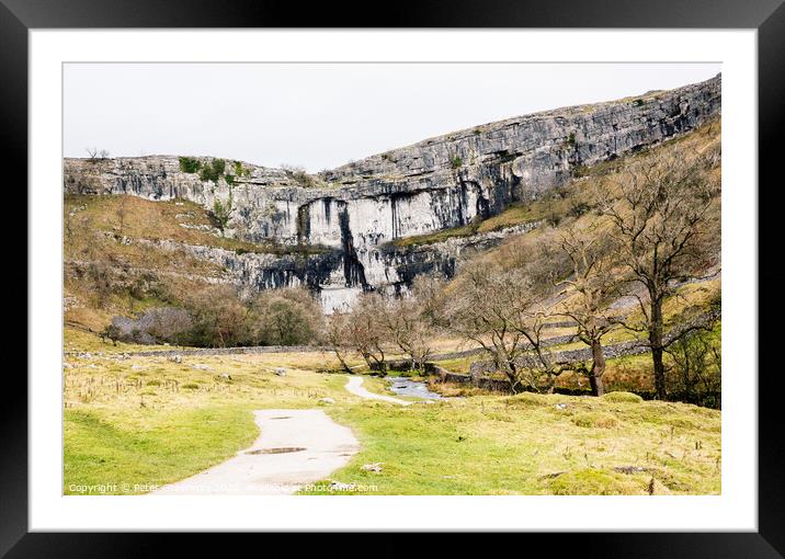 Malham Cove in Winter, North Yorkshire Framed Mounted Print by Peter Greenway