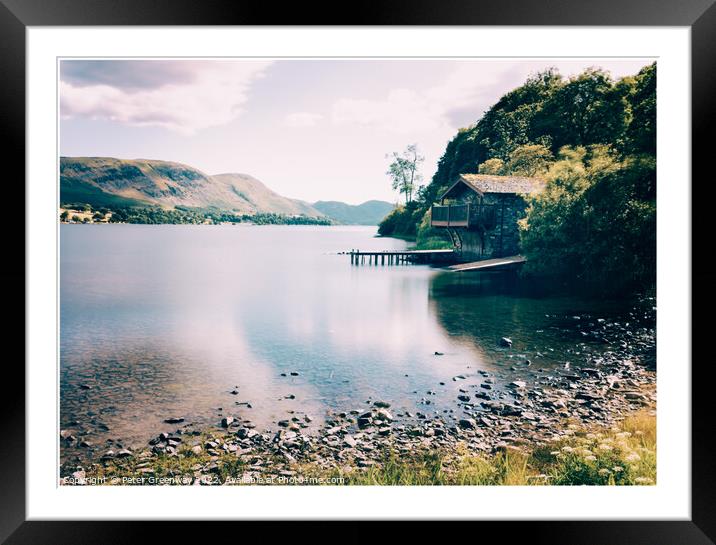 The Duke Of Portland Boathouse, Ullswater In The L Framed Mounted Print by Peter Greenway