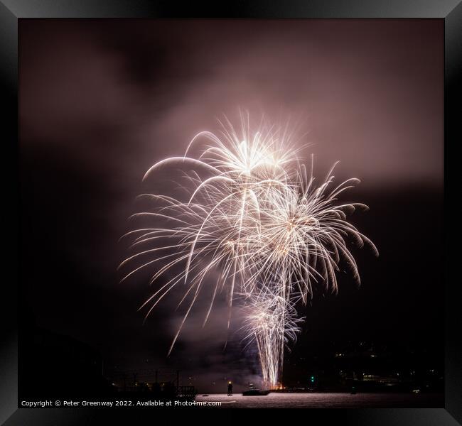 2022 British Firework Championships From 'Devils P Framed Print by Peter Greenway