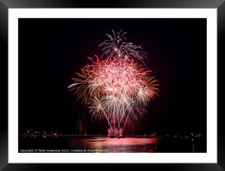 2022 British Firework Championships From The Queen Framed Mounted Print by Peter Greenway