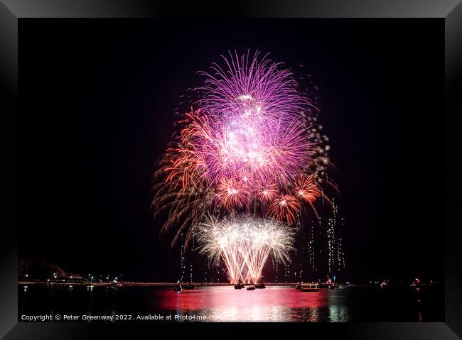 2022 British Firework Championships From The Queen Framed Print by Peter Greenway