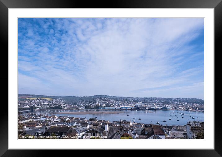 Teignmouth From Shaldon's Botanic Garden Framed Mounted Print by Peter Greenway