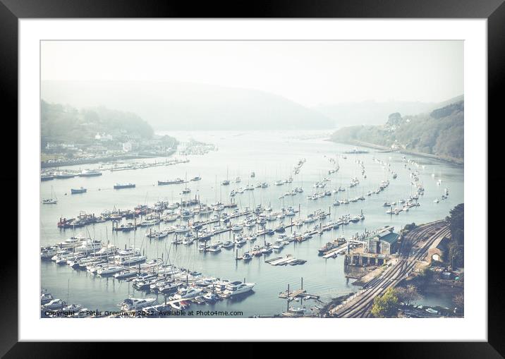 Dartmouth Harbour On A Misty Winters Afternoon Framed Mounted Print by Peter Greenway