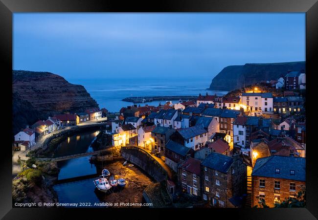  The Fishing Port Of Staithes On The North Yorkshire Coast Framed Print by Peter Greenway
