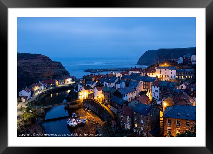  The Fishing Port Of Staithes On The North Yorkshire Coast Framed Mounted Print by Peter Greenway
