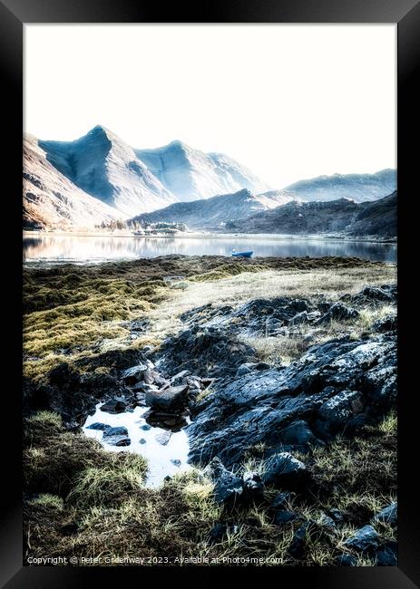 Ratagan Beach In The Scottish Highlands Framed Print by Peter Greenway