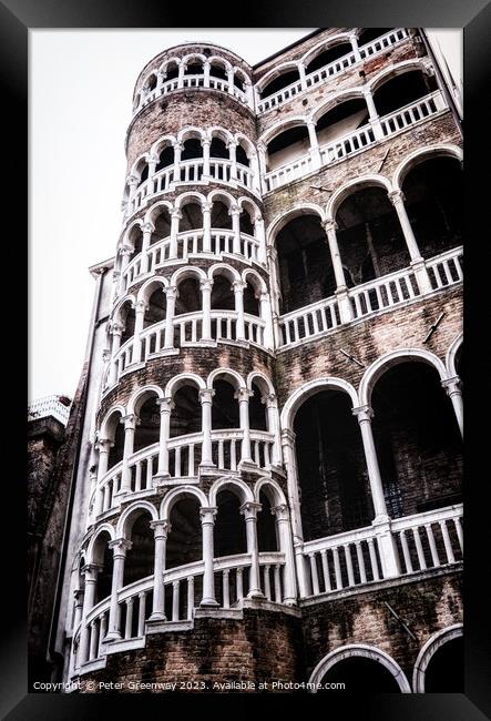 Scala Contarini Tower, Venice Italy Framed Print by Peter Greenway