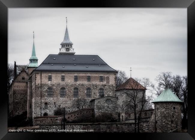 Akershus Fortress Medieval Castle, Oslo, Norway Framed Print by Peter Greenway