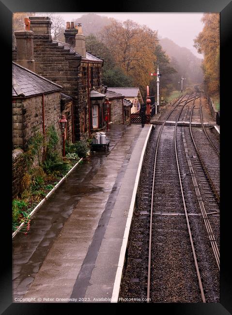 Goathland Period Railway Station On The North York Framed Print by Peter Greenway