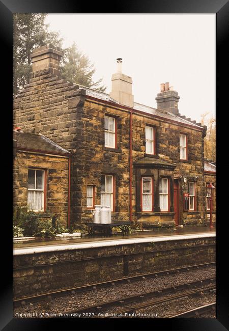 Platforms At The Goathland Period Railway Station  Framed Print by Peter Greenway