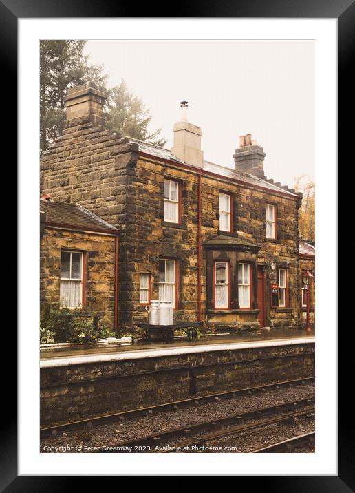 Platforms At The Goathland Period Railway Station  Framed Mounted Print by Peter Greenway