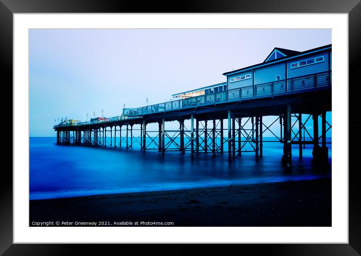 The Grand Pier At Teignmouth At Night Framed Mounted Print by Peter Greenway