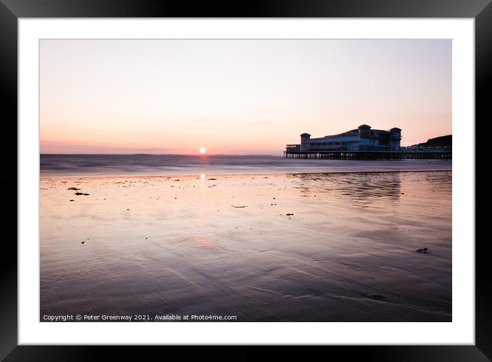 The Grand Pier, Weston-Super-Mare At Sunset Framed Mounted Print by Peter Greenway