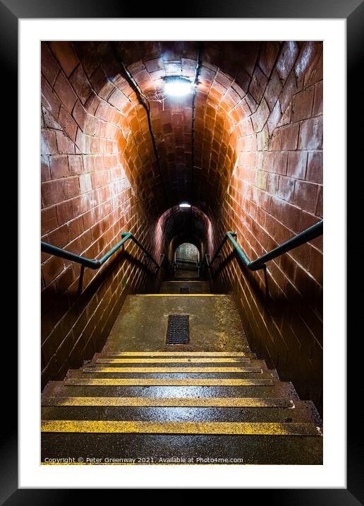 The Smugglers Tunnel At The Ness, In Shaldon, Devo Framed Mounted Print by Peter Greenway