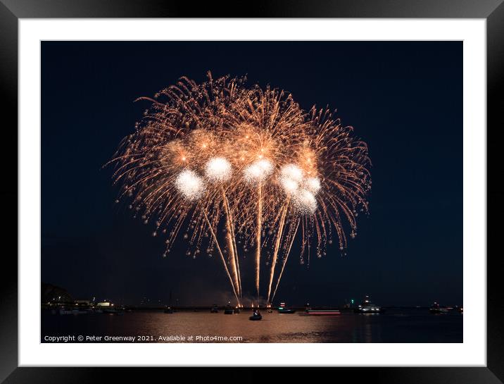 The British Firework Championships Framed Mounted Print by Peter Greenway