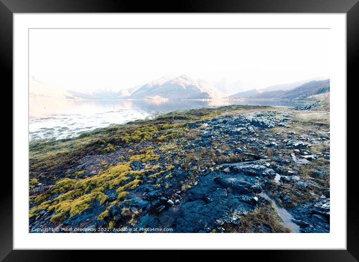 Ratagan Beach In The Scottish Highlands Framed Mounted Print by Peter Greenway