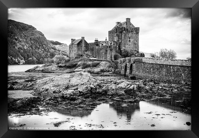 Eilean Donan Castle in The Scottish Highlands Framed Print by Peter Greenway