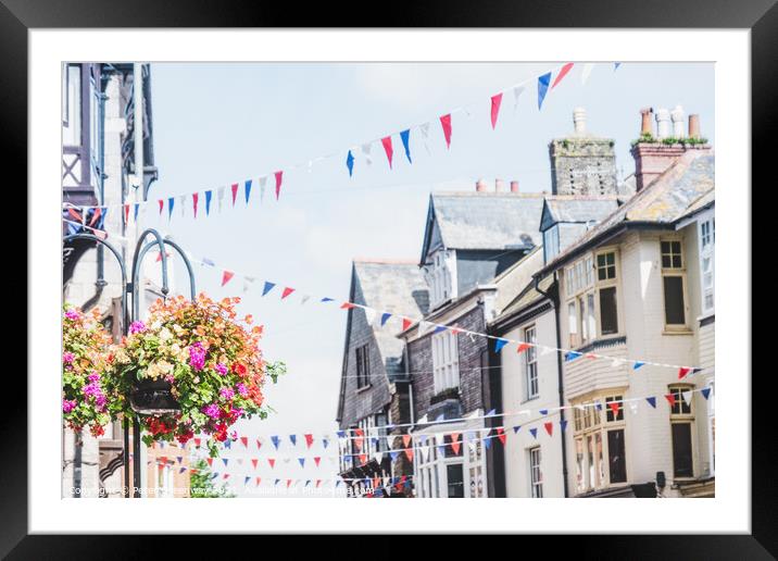 Seaside Bunting In Dartmouth, Devon Framed Mounted Print by Peter Greenway