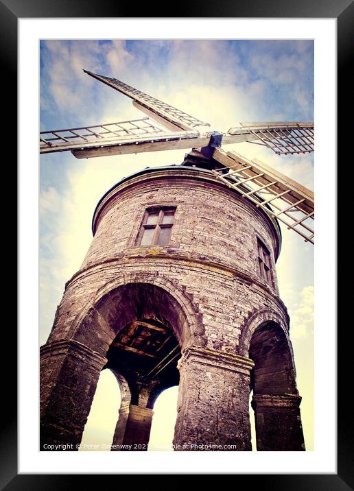 The Chesterton Windmill On A Winters Afternoon Framed Mounted Print by Peter Greenway