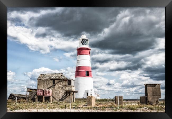 Orford Ness Lighthouse, Suffolk Framed Print by Peter Greenway