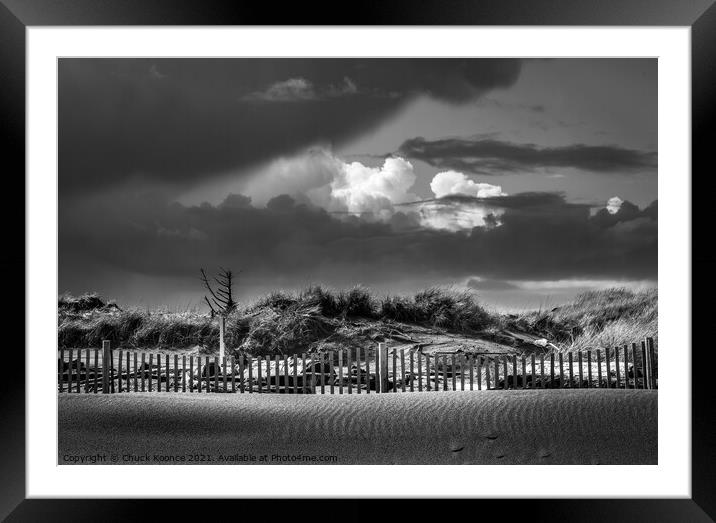 Fence on the Beach Framed Mounted Print by Chuck Koonce