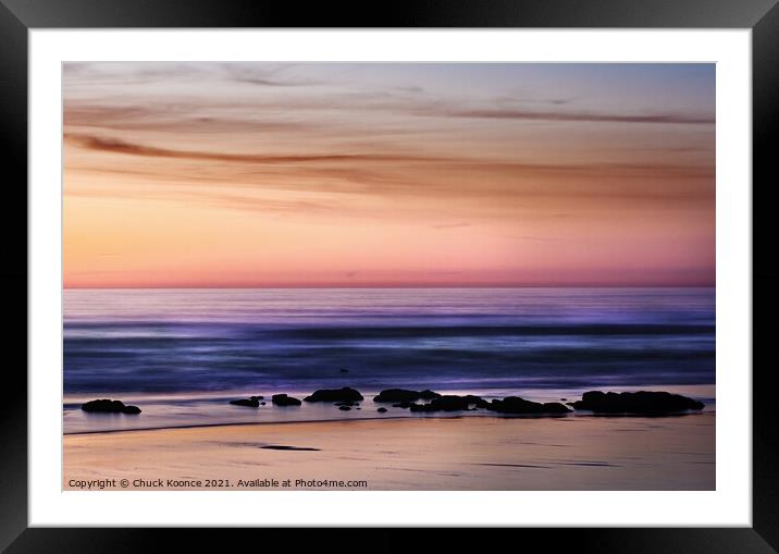Pacific Ocean at Sunset Framed Mounted Print by Chuck Koonce