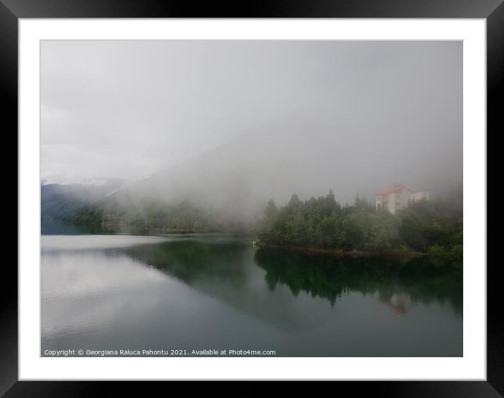Outdoor waterside and fog .Romania 2019 Framed Mounted Print by Georgiana Raluca Pahontu