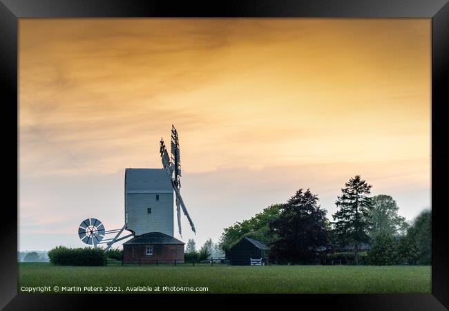 Aythorpe Roding Windmill  Framed Print by Martin Yiannoullou