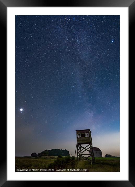 Bradwell on Sea Milky Way  Framed Mounted Print by Martin Yiannoullou
